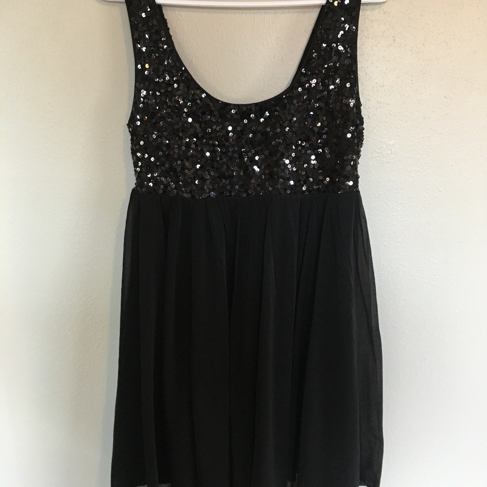 sequence black dress